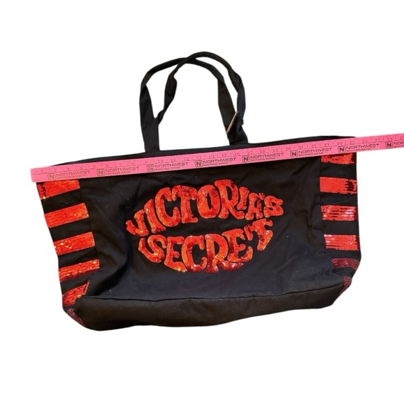 Victoria's Secret Sequined Black and Red Tote NWT - Picture 4 of 12
